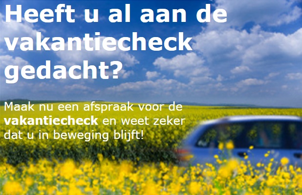Vakantiecheck voor uw auto